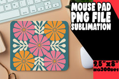 Playful Desk Mat Sublimation PNG, Flowers Product Image 1