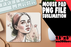 Sweet Desk Mat Sublimation Designs, Beauty Woman Product Image 1
