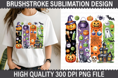 Halloween Brushstroke Sublimation Design - Brushstroke PNG Product Image 1