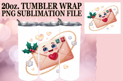 Vibrant colors 20oz tumbler wrap, Cute Christmas Product Image 1