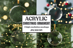 Acrylic Christmas Ornament Mockup , christmas ornament mocku Product Image 1