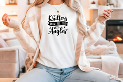Funny Quilting Quote SVG For Quilters | Know All The Angles Product Image 4