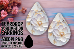 Cute Teardrop Design for DIY Earrings , 3D Flower Product Image 1