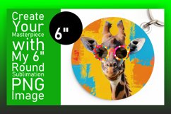 Spring Giraffe Patterns Sublimation Round Design Product Image 1