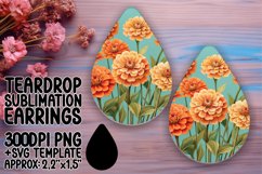 Charming Teardrop Design for DIY , Flower Watercolor Product Image 1