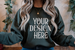Christmas Gildan 18000 Forest Green Crewneck Sweatshirt Mock Product Image 1