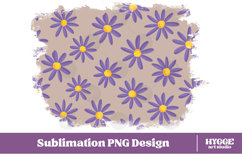 Retro Flowers Background Png Floral Paper Sublimation Bundle Product Image 6
