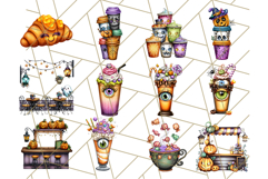 Ghost Café PNG Clipart, Cute Ghost Baristas Halloween Treats Product Image 9