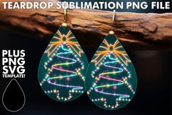 Timeless TEARDROP Earrings PNG, Neon Xmas Product Image 1