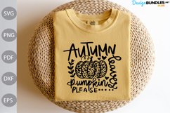 Autumn Leaves and Pumpkin Please SVG/ Autumn SVG Cut Files Product Image 1