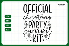 Christmas Treat Bag Quote SVG | Christmas Party Survival Kit Product Image 3