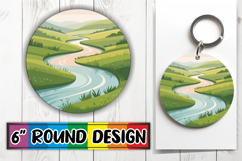 Radiant Round Coaster Design PNG, Spring Product Image 1