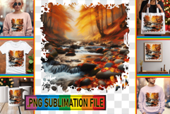 Vibrant TOTE BAG Art Ideas PNG, Autumn Product Image 1