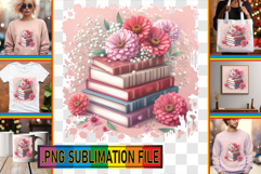 LUMINOUS TSHIRT Art Ideas, Book and flower Product Image 1