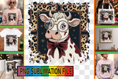 Enchanted TSHIRT Art PNG, Cute Cow Product Image 1