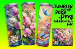 EYE-CATCHING 20oz Tumbler Template , Flowers Product Image 1