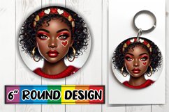 Joyful Sublimation Circle Designs PNG, Love Girl Product Image 1
