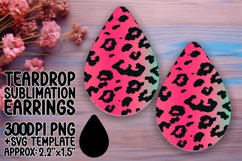 Fashionable Glitter Leopard Teardrop Earring Design Product Image 1