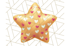 Cute Puffy Star Clipart PNG, 3D Glossy Pastel Stars Clip Art Product Image 4