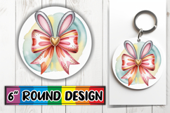 Radiant Circle Keychain Magic PNG, Easter Bow Product Image 1