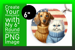 Vibrant Circle Design Car Coaster PNG , Dog and cat Product Image 1