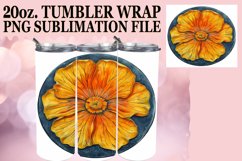 Springtime Denim Floral Tumbler Wrap 20oz Product Image 1