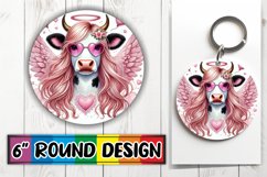 Timeless Round Ornaments Sublimation PNG, Valentines Product Image 1