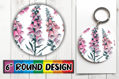 Luminous Round Designs Sublimation, Flower Pattern Product Image 1