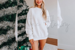 White Christmas Sweatshirt Mockup Product Image 3