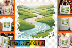 Vibrant TOTE BAG Magic PNG, Spring Product Image 1