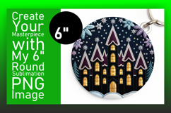 Trendy Keychain Round Design Artwork , Holiday Product Image 1