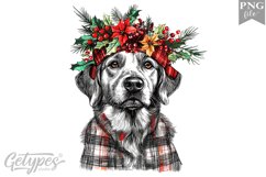 Christmas Dog Clipart Design - High Quality 300 Dpi Product Image 1