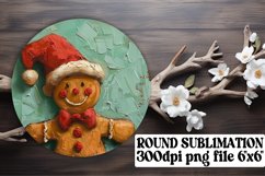 Cheerful Circle Keychains Design PNG, Gingerbread Product Image 1