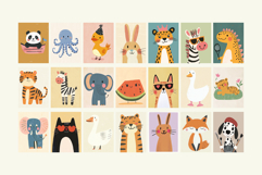 Colorful Kids Wall Art Nursery Cute Printable Posters Product Image 2