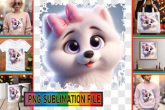 ENCHANTED TSHIRT Designs PNG, 3D Dog Product Image 1