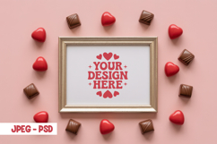 Valentine Chocolate Frame PSD JPEG Mockup Product Image 1
