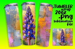 Springtime Serenade: 3D Floral Tumbler Wrap Product Image 1
