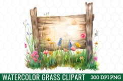 Watercolor Grass Clipart Product Image 1