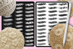 105 Procreate Embroidery Crochet Textures Fabric brushes Product Image 7