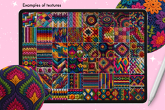 105 Procreate Embroidery Crochet Textures Fabric brushes Product Image 5