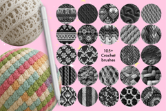 105 Procreate Embroidery Crochet Textures Fabric brushes Product Image 2
