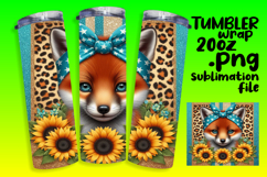 BEAUTIFUL 20oz Tumbler Wrap PNG , Cute Animals Product Image 1