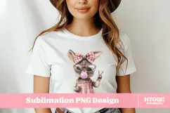 Coquette Easter Bow Bunny Sublimation PNG Product Image 2