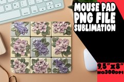 Chic Petal Perfection Sublimation Mouse Pad Design PNG Product Image 1