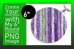 Dynamic Floral Stripes: Sublimation Circle &amp; Keychain Product Image 1