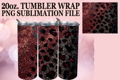 Leopard Print Tumbler Wrap - Glittering Blossom 20oz Product Image 1