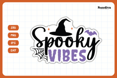Funny Halloween Sticker | Spooky Vibes Product Image 3