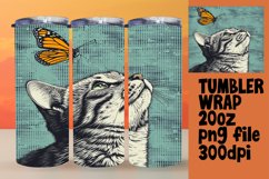 Chic Cat Charm: Sublimation Tumblers for Cat Connoisseurs Product Image 1