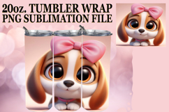 Sweet Sublimation 20oz tumbler wrap, 3D Dog Product Image 1