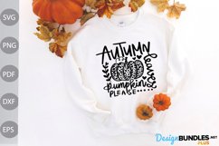 Autumn Leaves and Pumpkin Please SVG/ Autumn SVG Cut Files Product Image 3